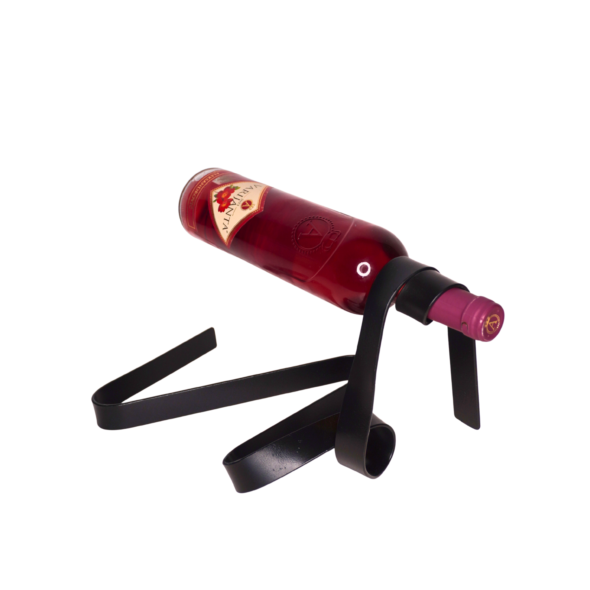 Suport Vin Ribbon Negru Mat - FROMRO