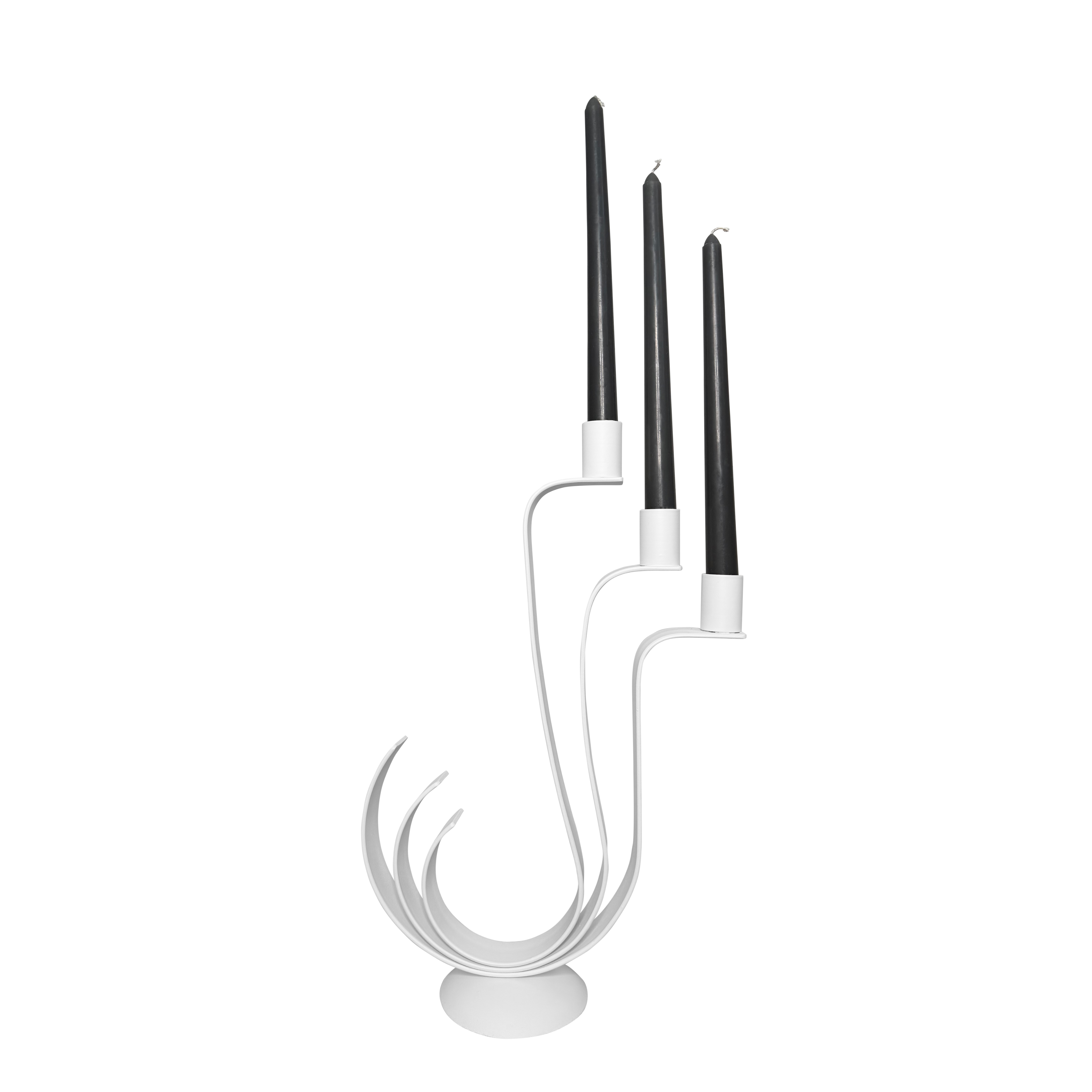 Suport lumânări Elegance alb mat - FROMRO