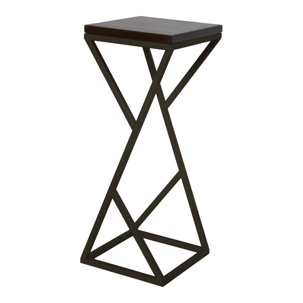 Suport decorativ pentru ghivece ELISA 60 cu cadru metalic auriu mat - FROMRO