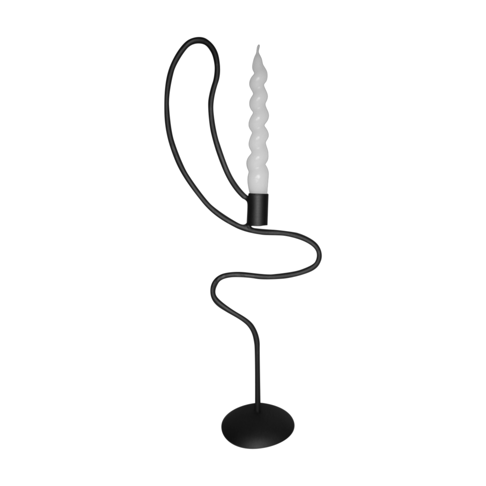 Suport lumânare Giulia negru mat - FROMRO