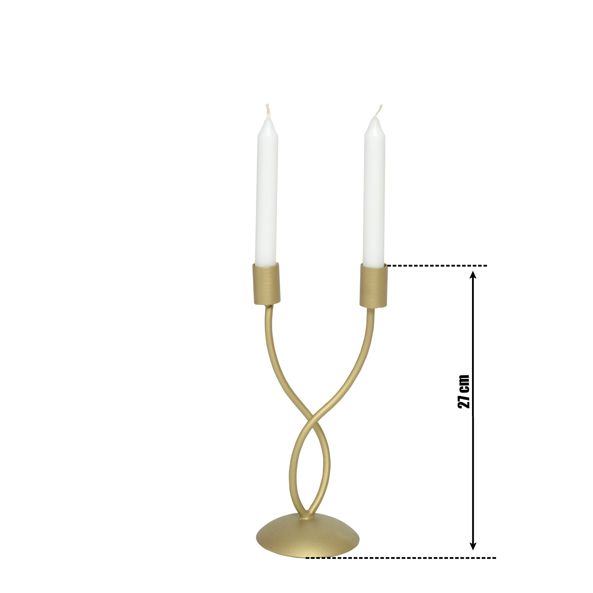 Suport lumânări Little Grace auriu mat - FROMRO