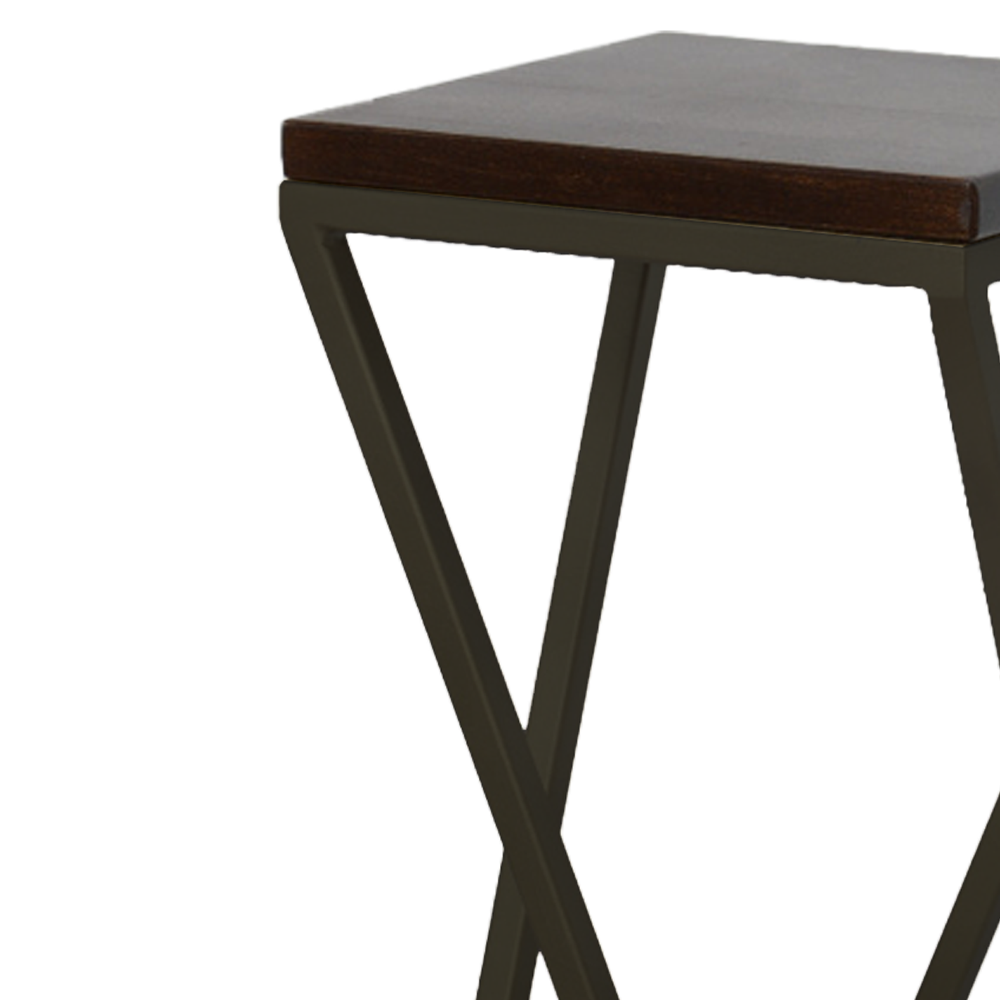 Suport decorativ pentru ghivece MELISA 80 cu cadru metalic negru mat - FROMRO