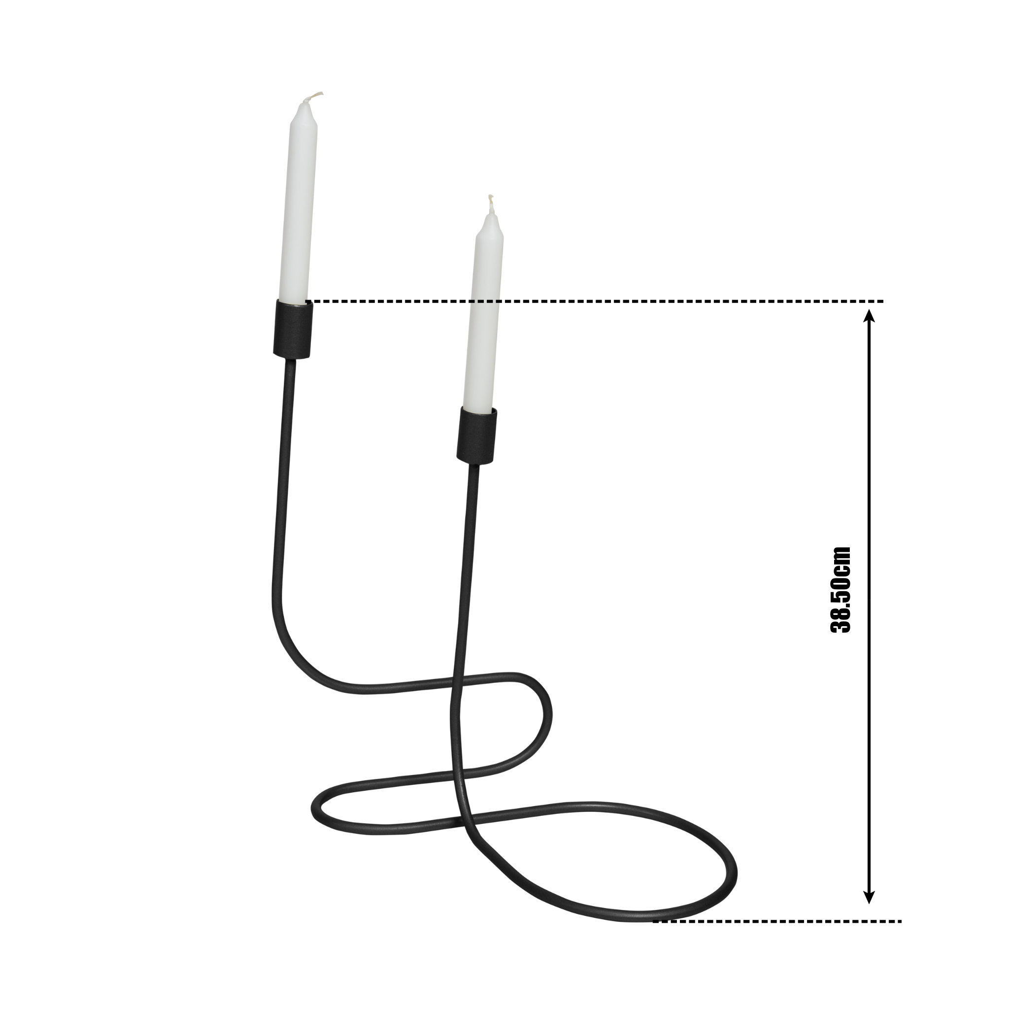 Suport de lumânări SHADOW GLOW negru mat - FROMRO