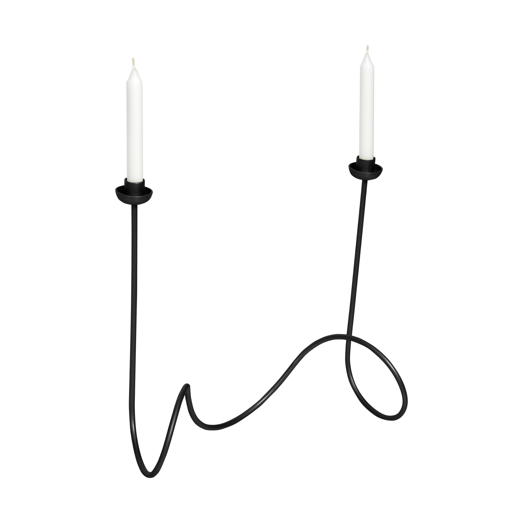 Suport lumânări Aria negru mat - FROMRO