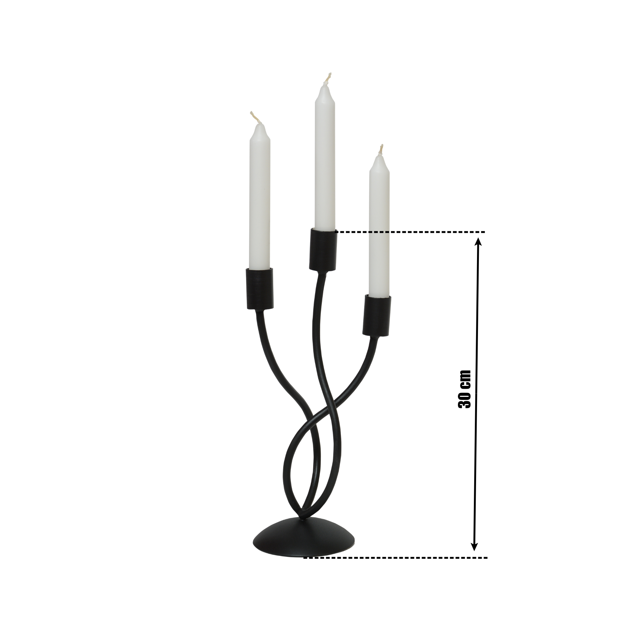 Suport lumânări Grace alb mat