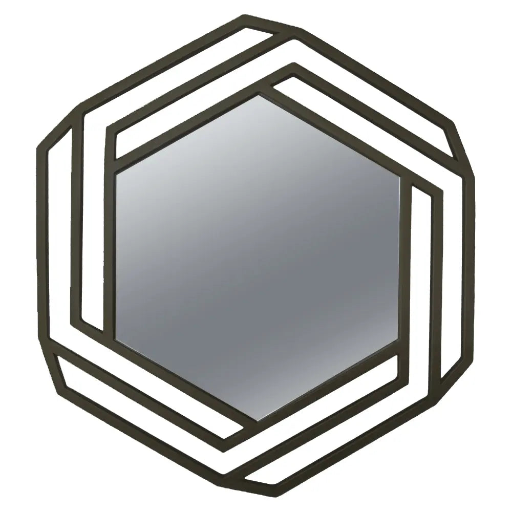 Oglinda INDIRA cu rama metalică negru mat - FROMRO