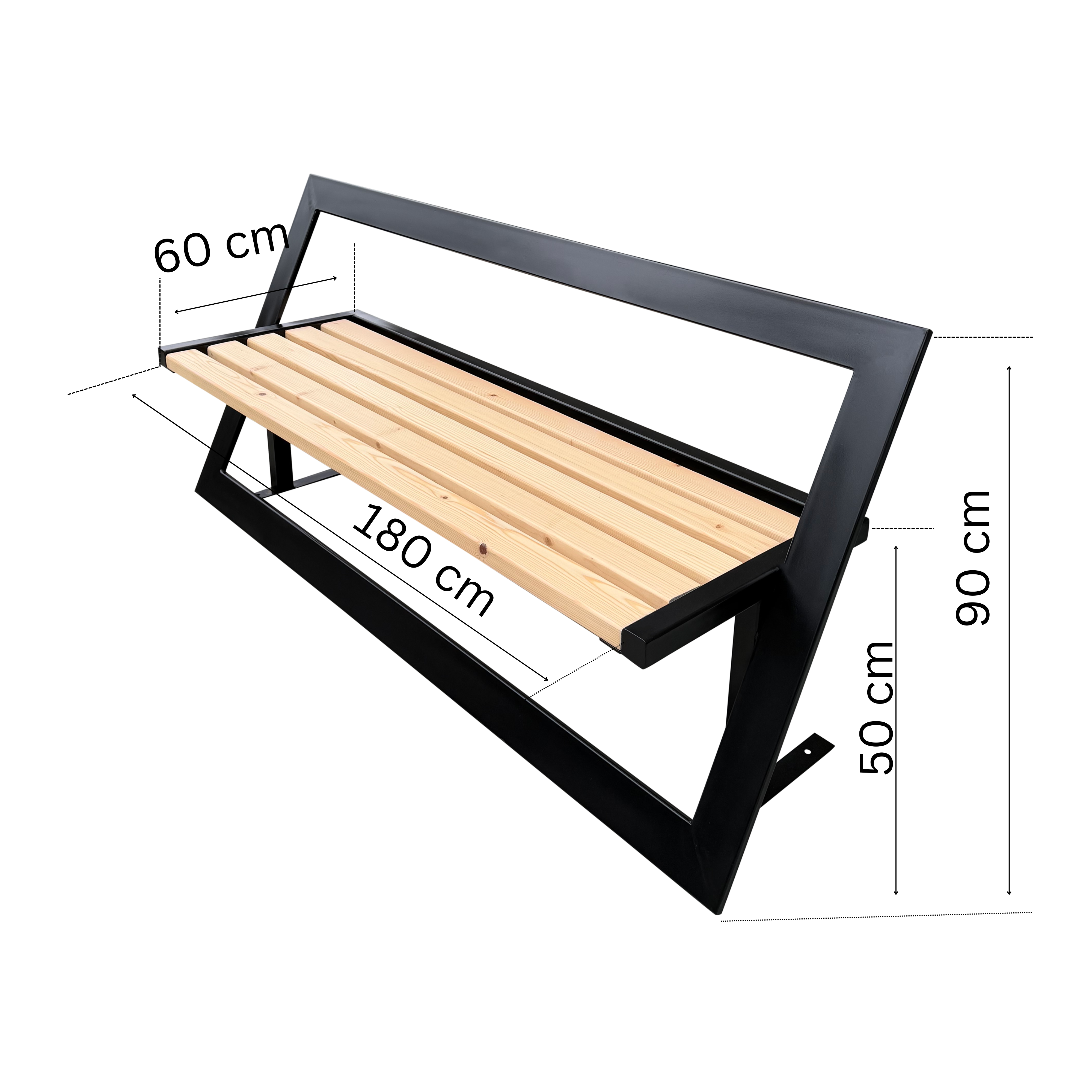 Bancă Grădină Premium Metal & Lemn – Design Modern Exclusiv | Confort & Stil de Lux pentru Exterior - FROMRO