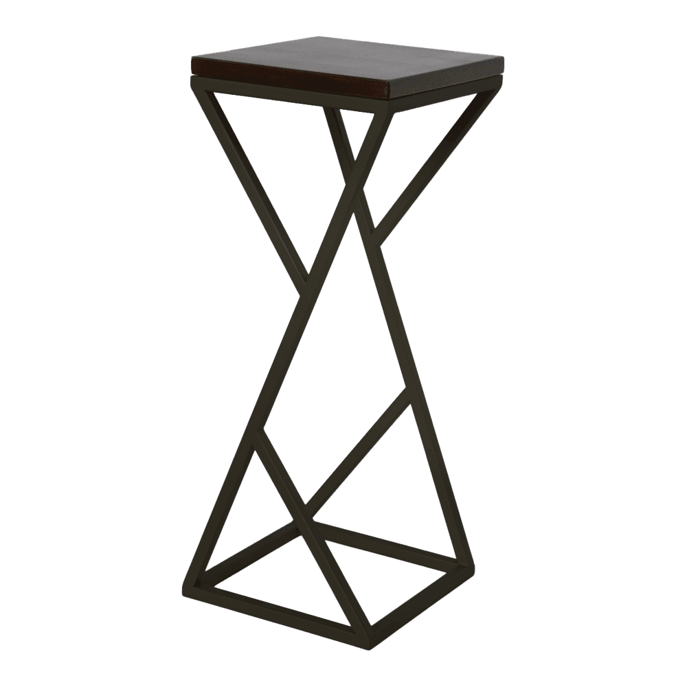 Suport decorativ pentru ghivece ELISA 80 cu cadru metalic negru mat - FROMRO