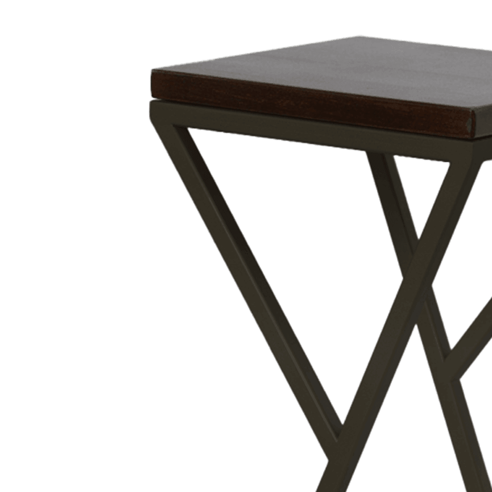 Suport decorativ pentru ghivece ELISA 80 cu cadru metalic negru mat - FROMRO