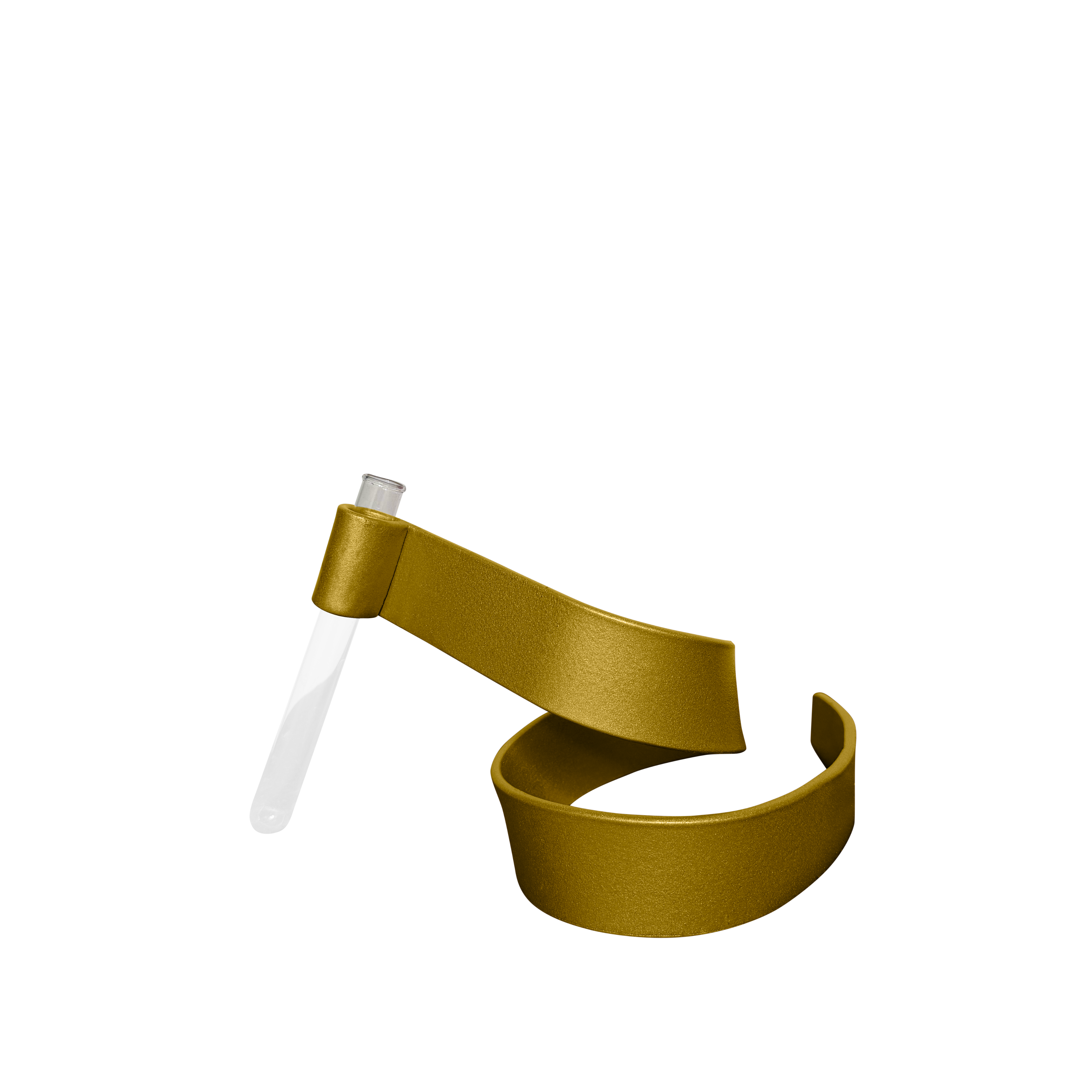 Vază decorativă Loop cu eprubetă – finisaj negru mat - FROMRO