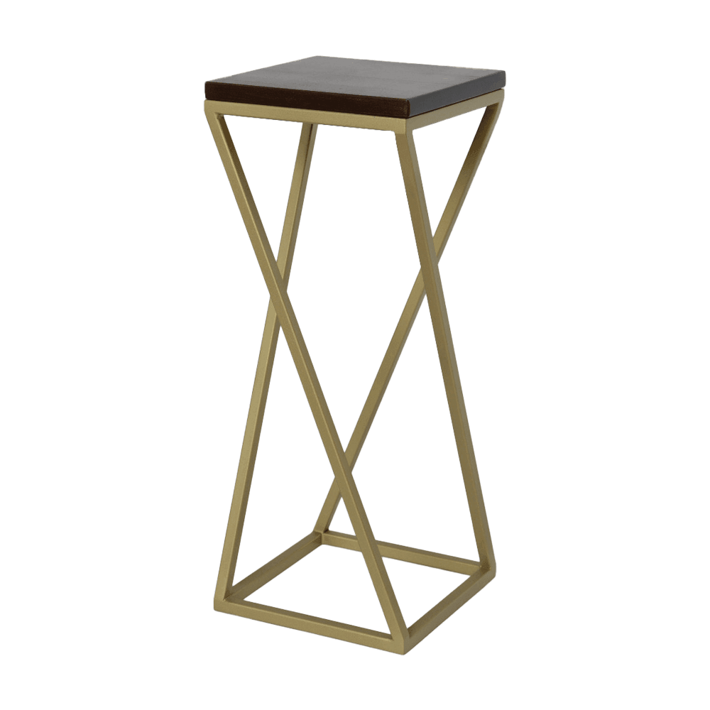 Suport decorativ pentru ghivece MELISA 40 cu cadru metalic negru mat - FROMRO