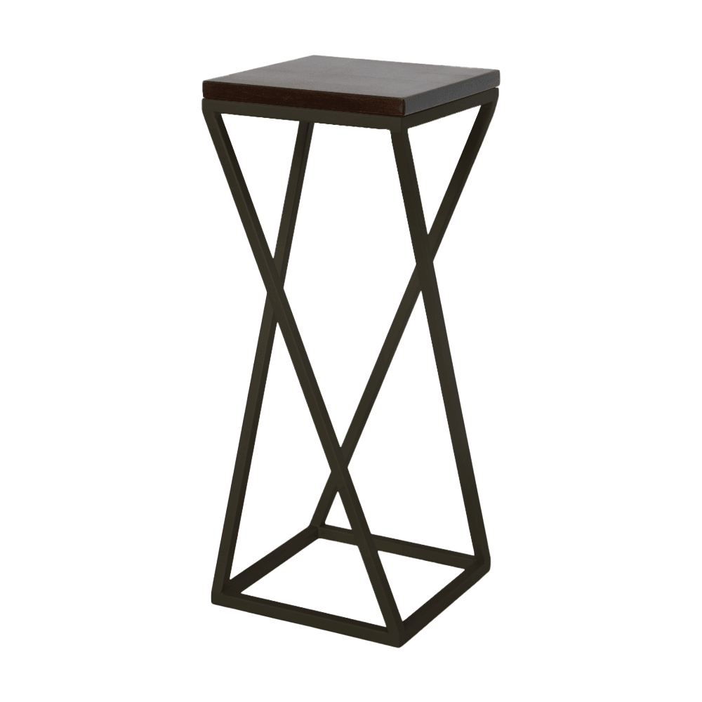 Suport decorativ pentru ghivece MELISA 40 cu cadru metalic negru mat - FROMRO