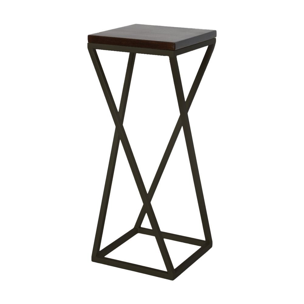 Suport decorativ pentru ghivece MELISA 80 cu cadru metalic negru mat - FROMRO