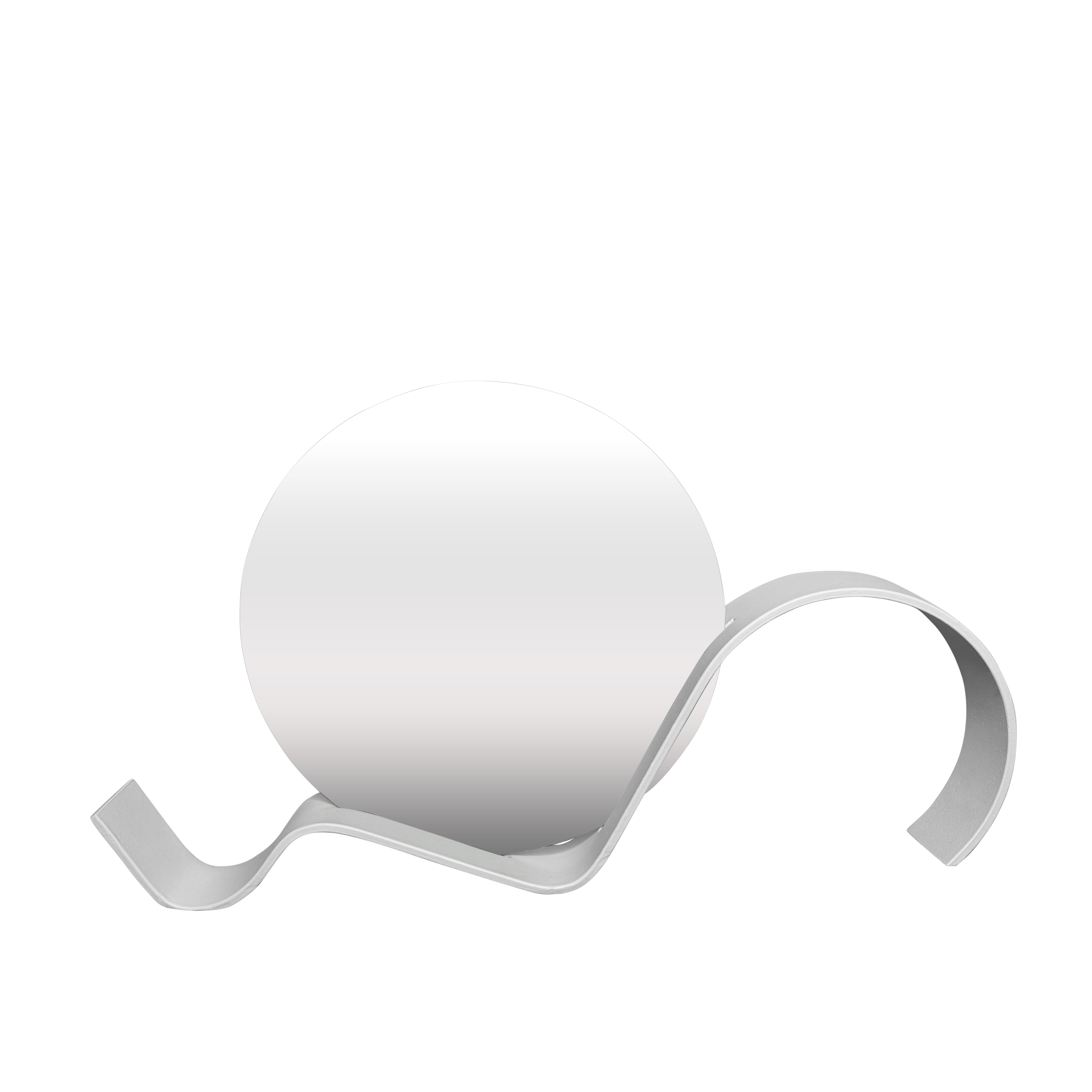 Oglindă decorativă Wave – alb mat - FROMRO