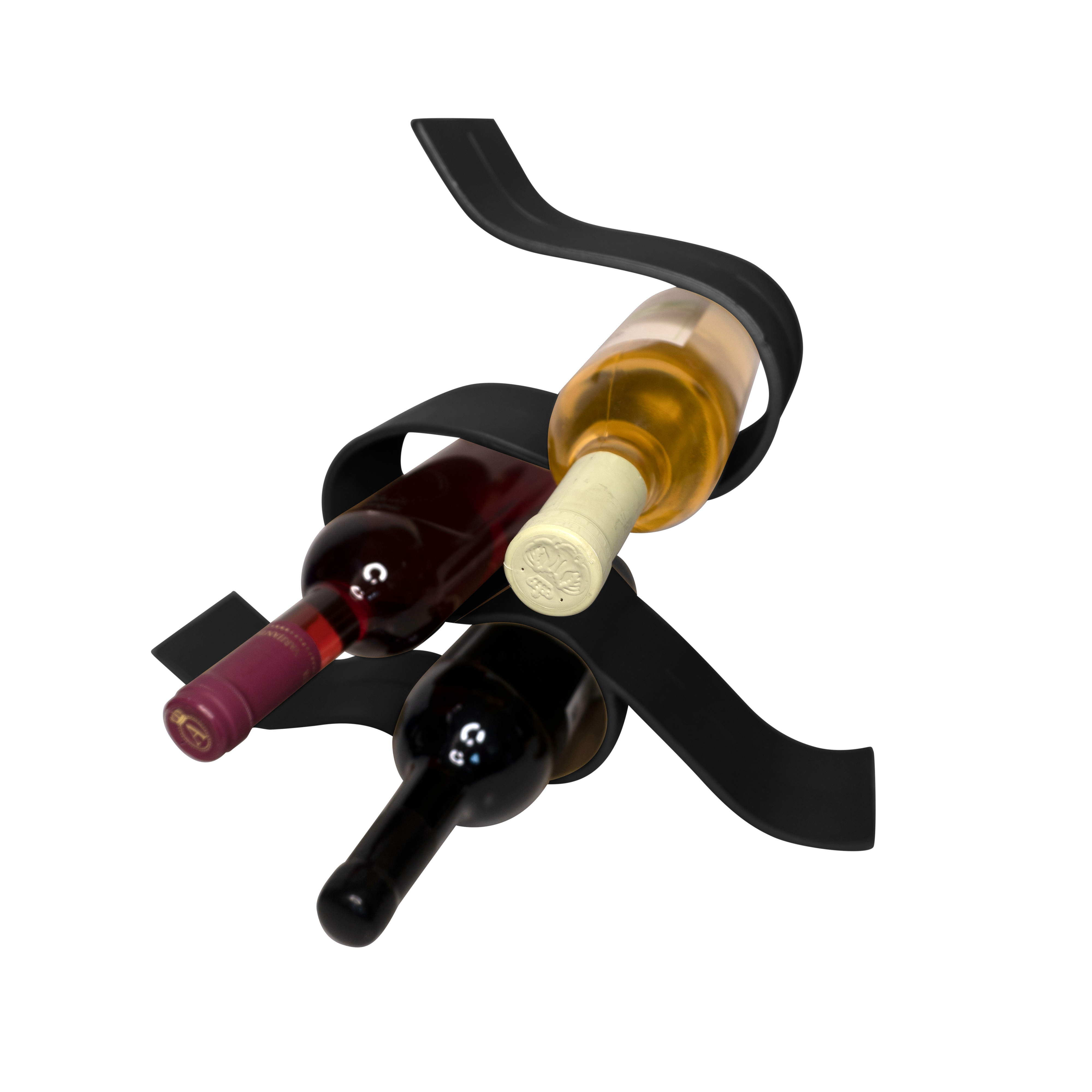 Suport Vin “Ribbon 3” negru mat