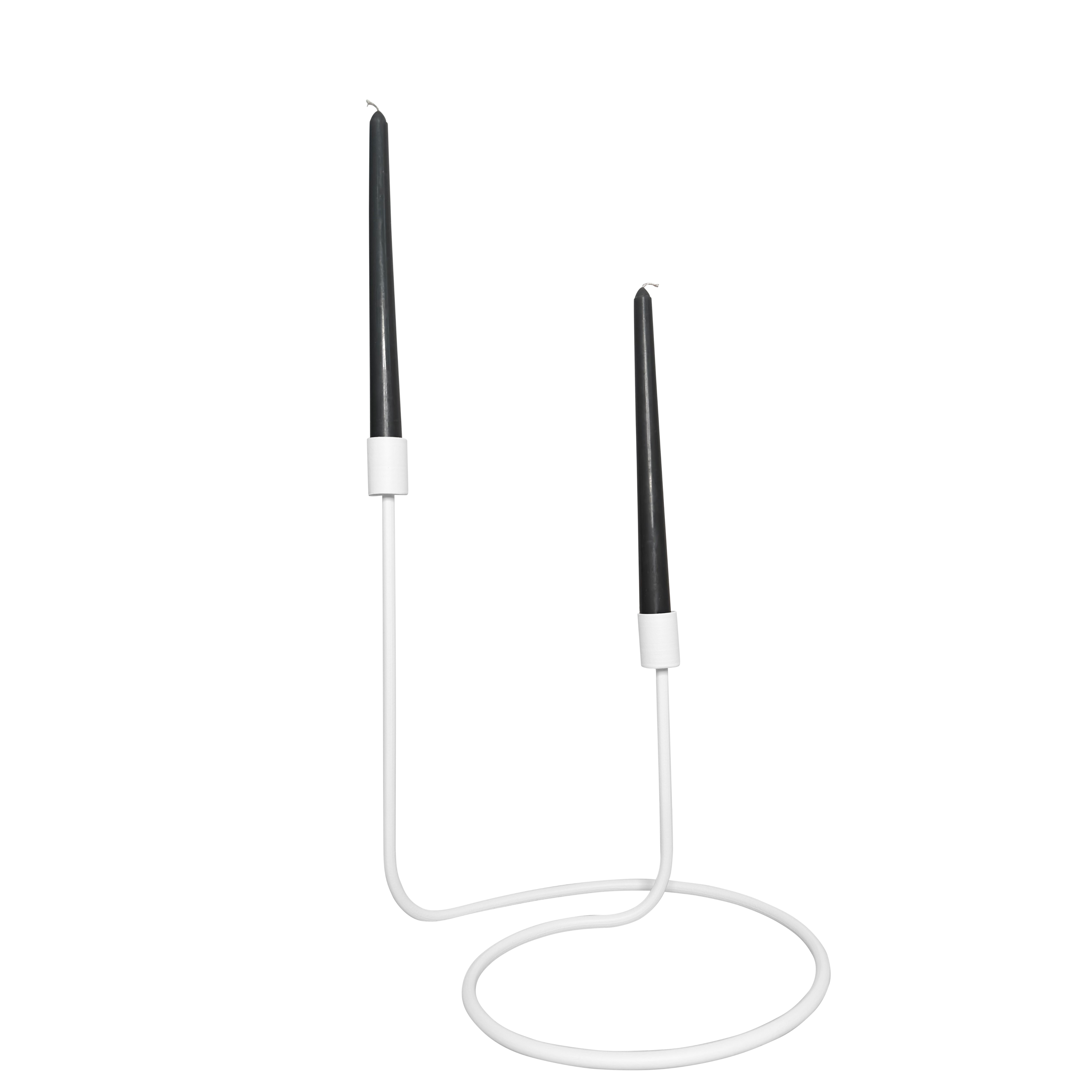 Suport lumânări SHADOW FLAME alb mat