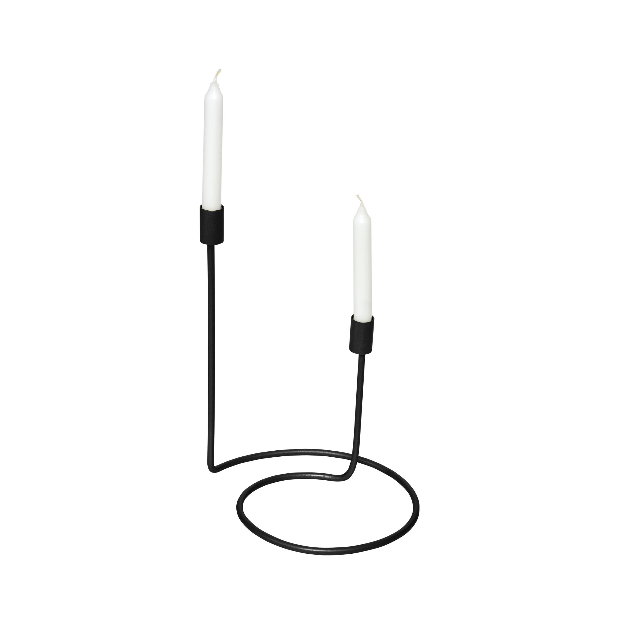 Suport lumânări SHADOW FLAME negru mat - FROMRO