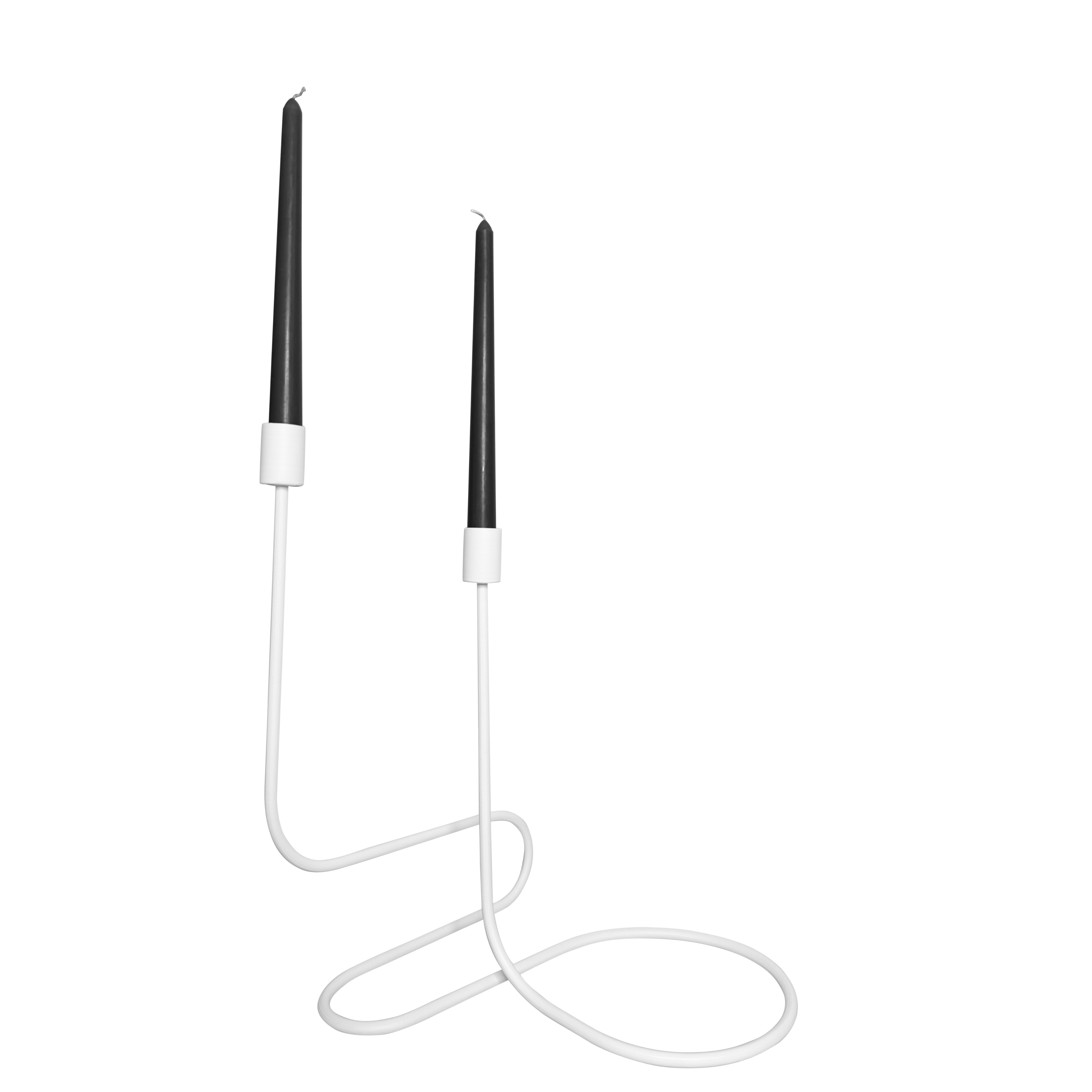 Suport de lumânări SHADOW GLOW alb mat