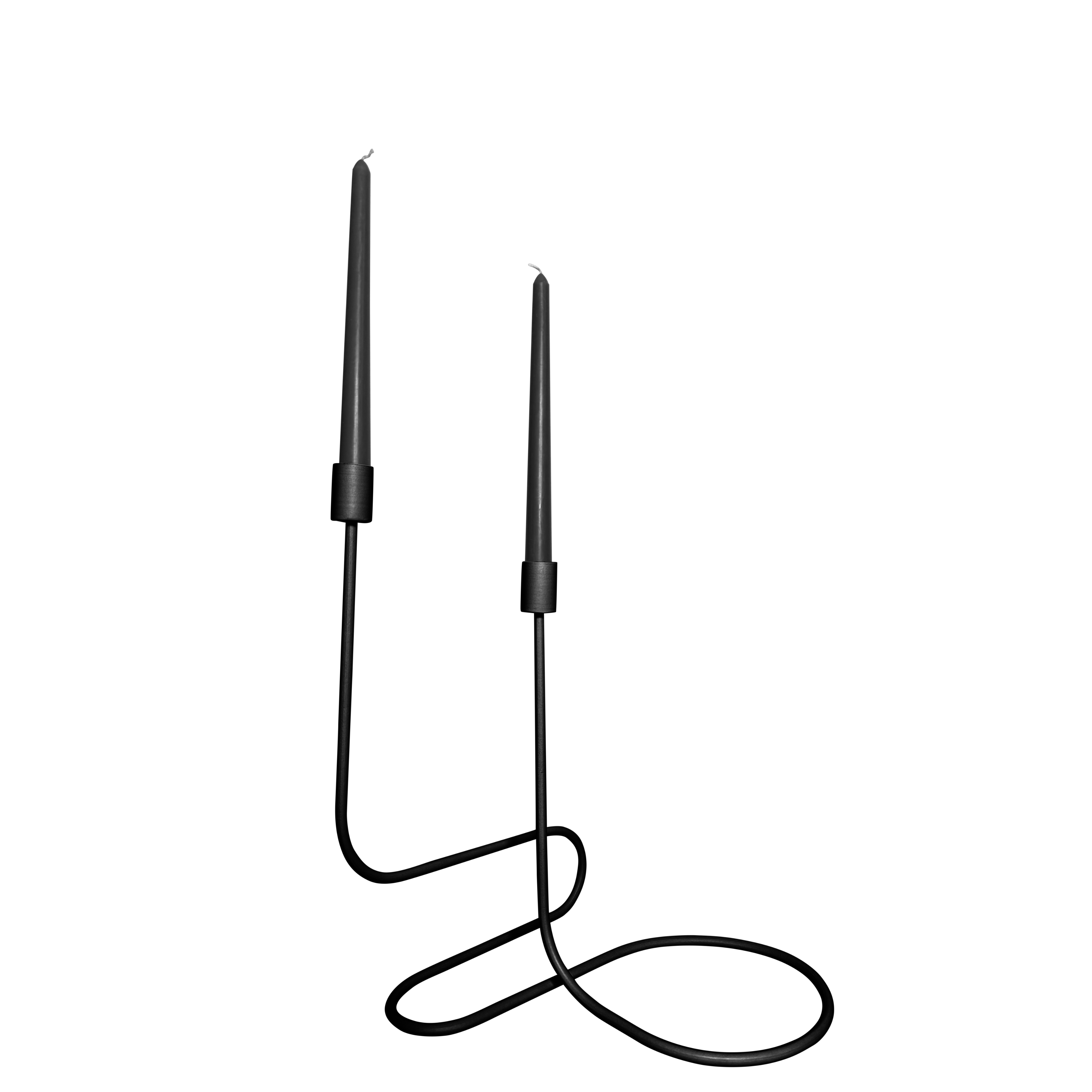 Suport de lumânări SHADOW GLOW negru mat