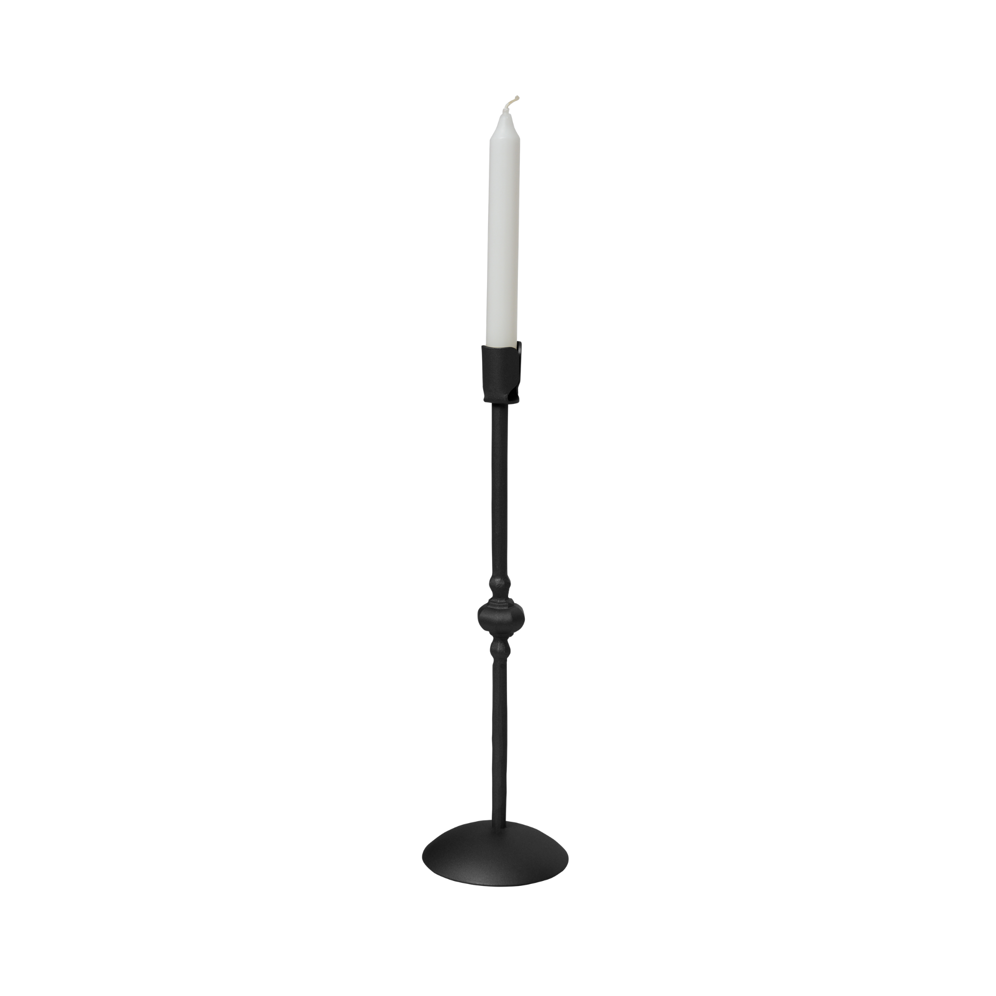 Suport lumânare Midnight Grace negru mat - FROMRO