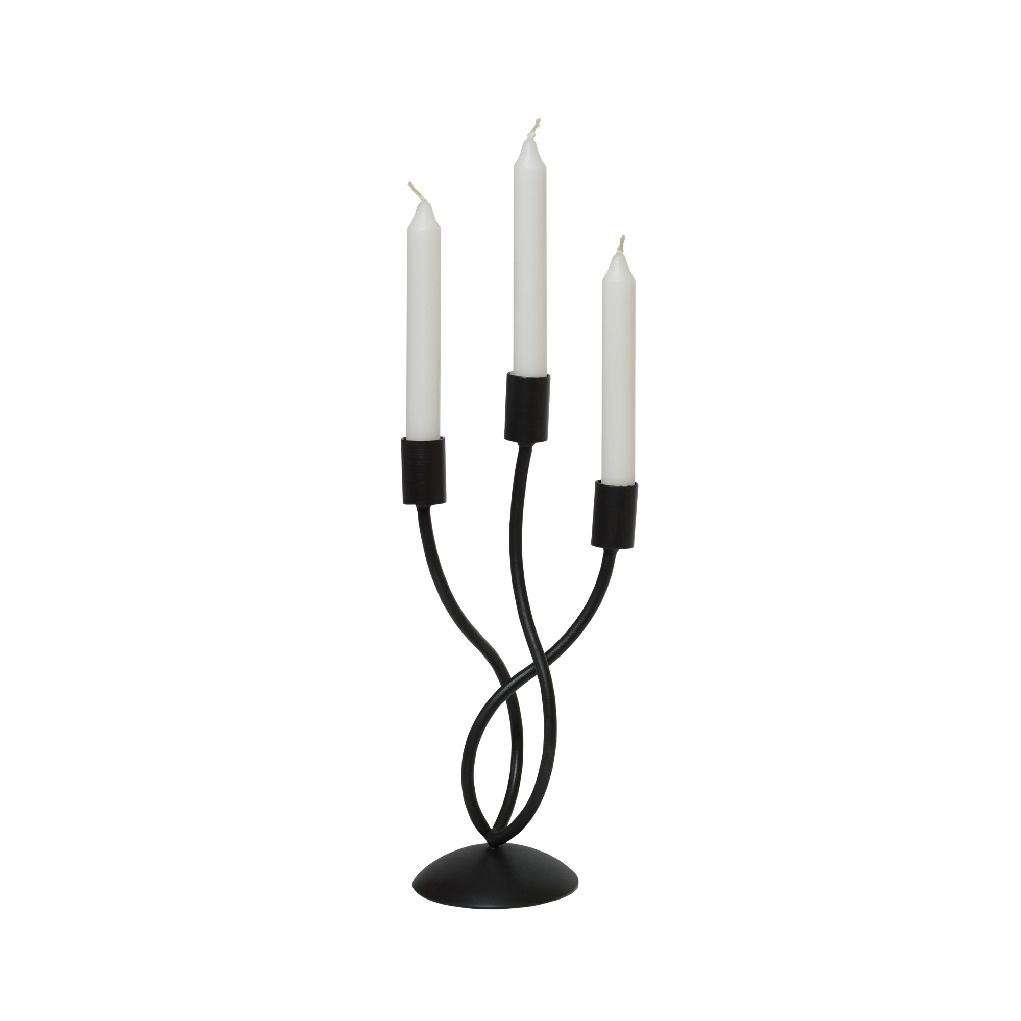 Suport lumânări Grace alb mat