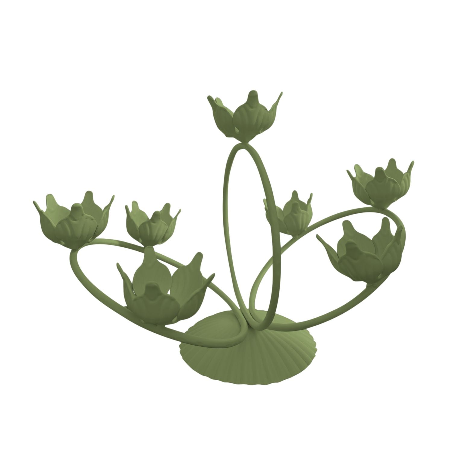 Suport Ouă Paște Metalic 7 Locuri kaki – Design Floral Elegant | Decor Premium de Masă - FROMRO