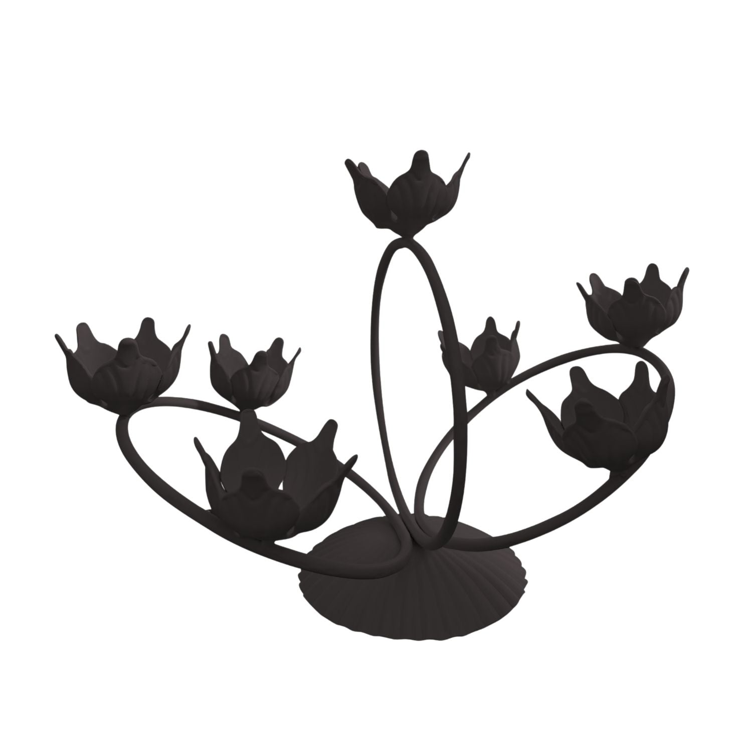 Suport Ouă Paște Metalic 7 Locuri negru– Design Floral Elegant | Decor Premium de Masă - FROMRO