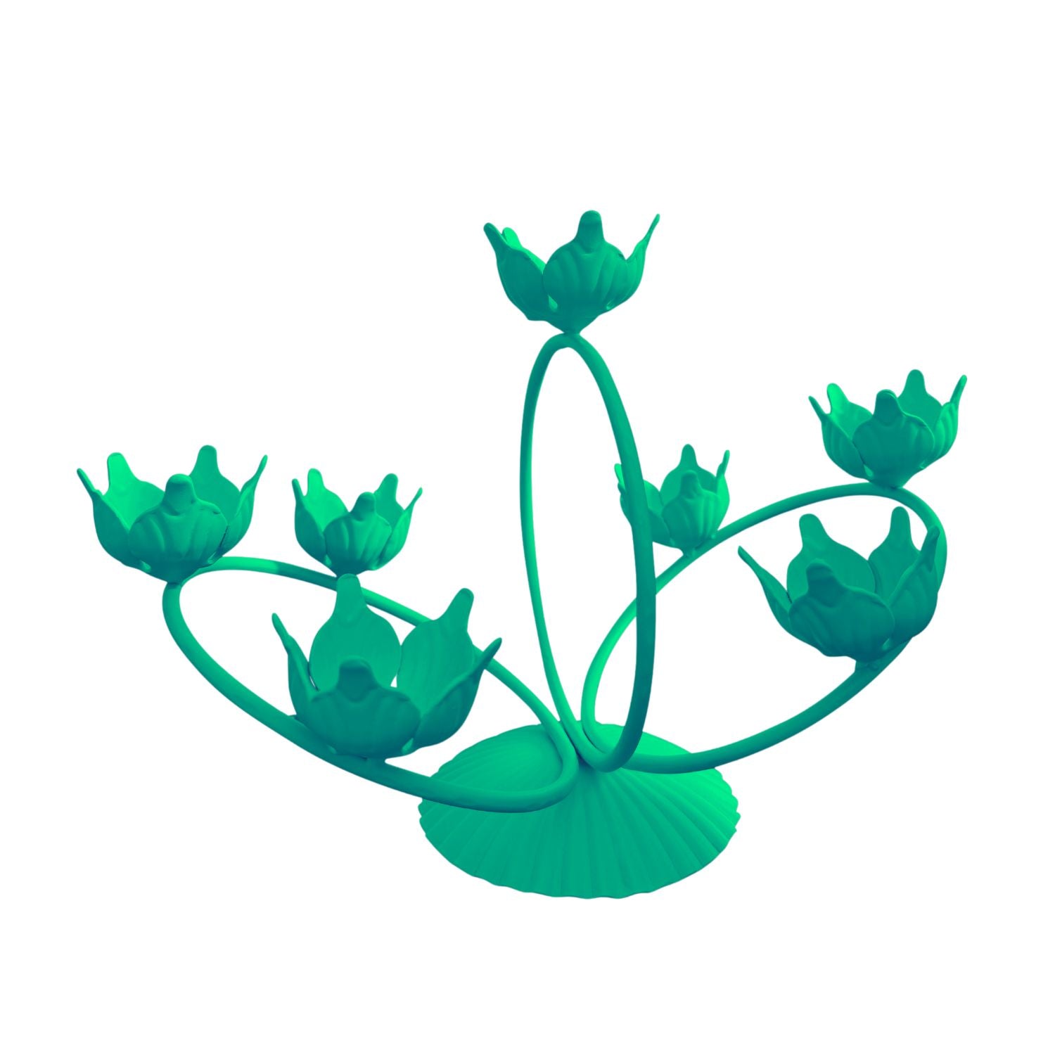 Suport Ouă Paște Metalic 7 Locuri verde– Design Floral Elegant | Decor Premium de Masă - FROMRO